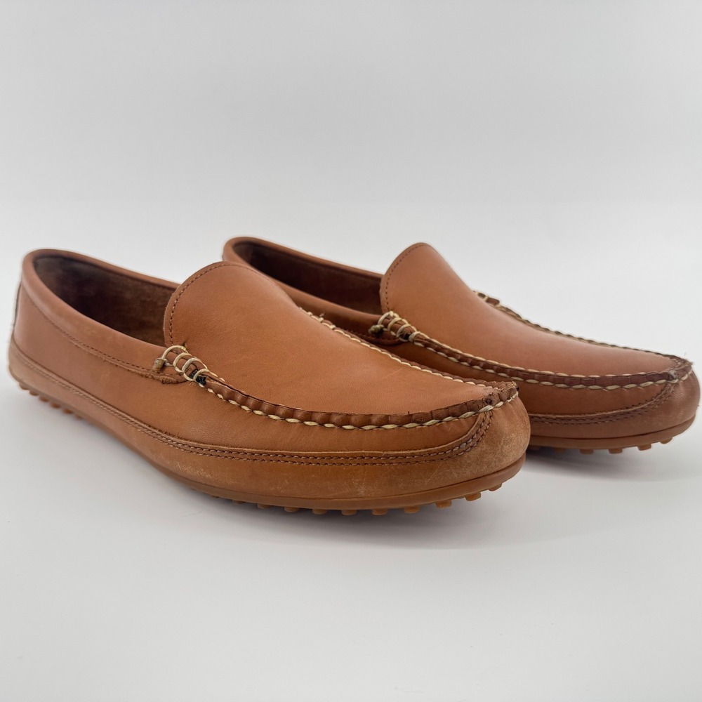 Allen Edmonds Interstate 90 Loafers Mens 11.5 D Tan Leather Driving Shoes